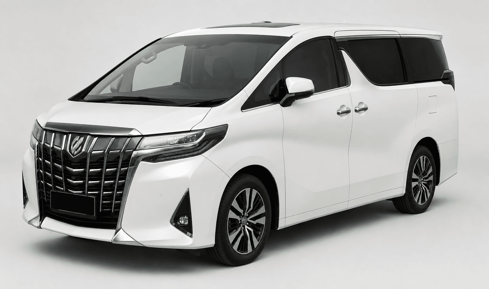 Digitally retouched Alphard 30-series exterior reference, not actual fleet